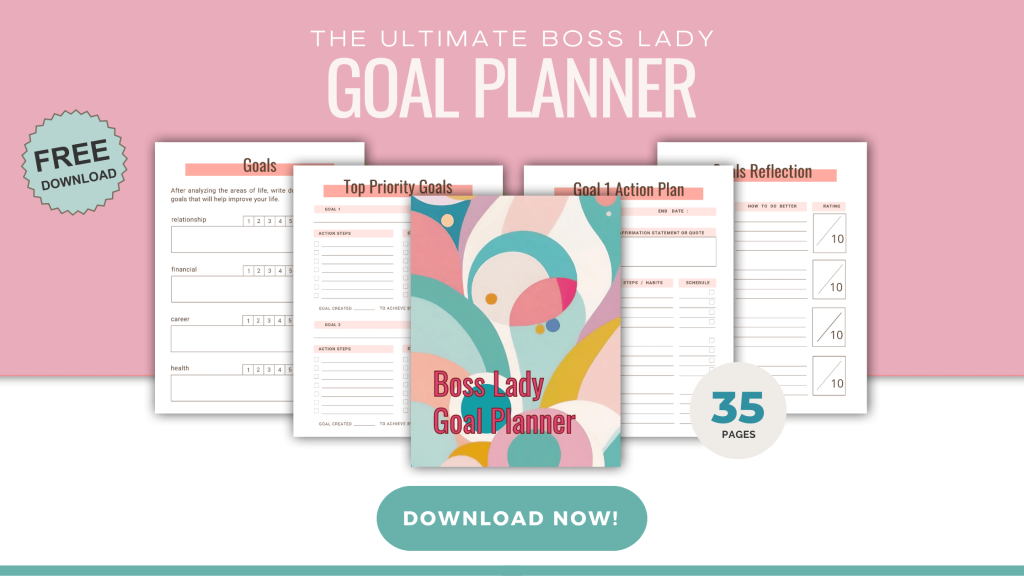 The ultimate boss lady goal planner free download