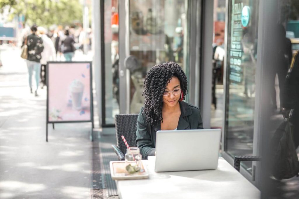 hobbyist holding a laptop